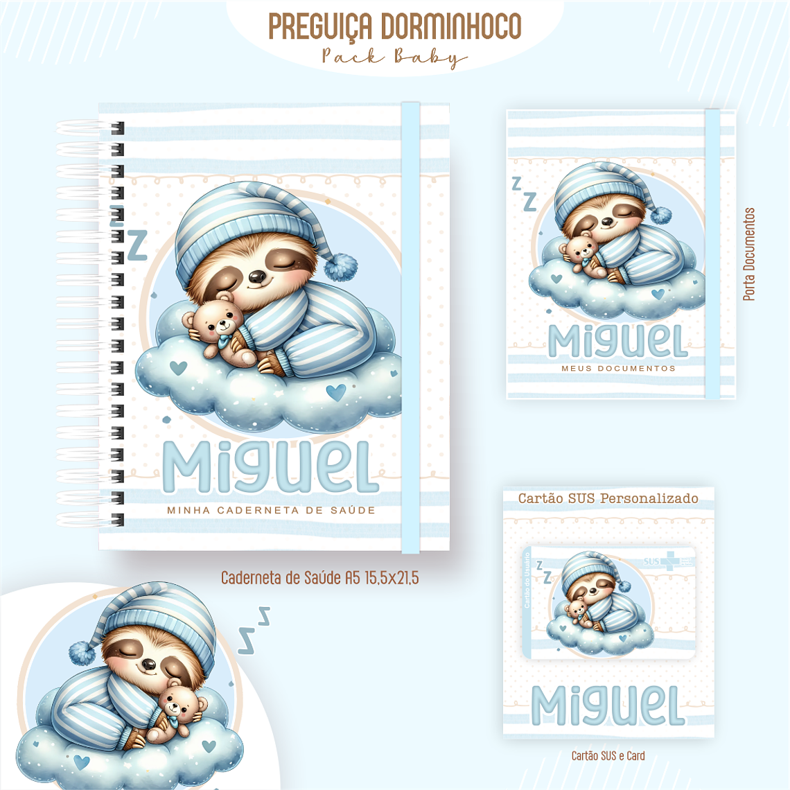 Arquivo Encadernação Baby Preguiça dormindo 2