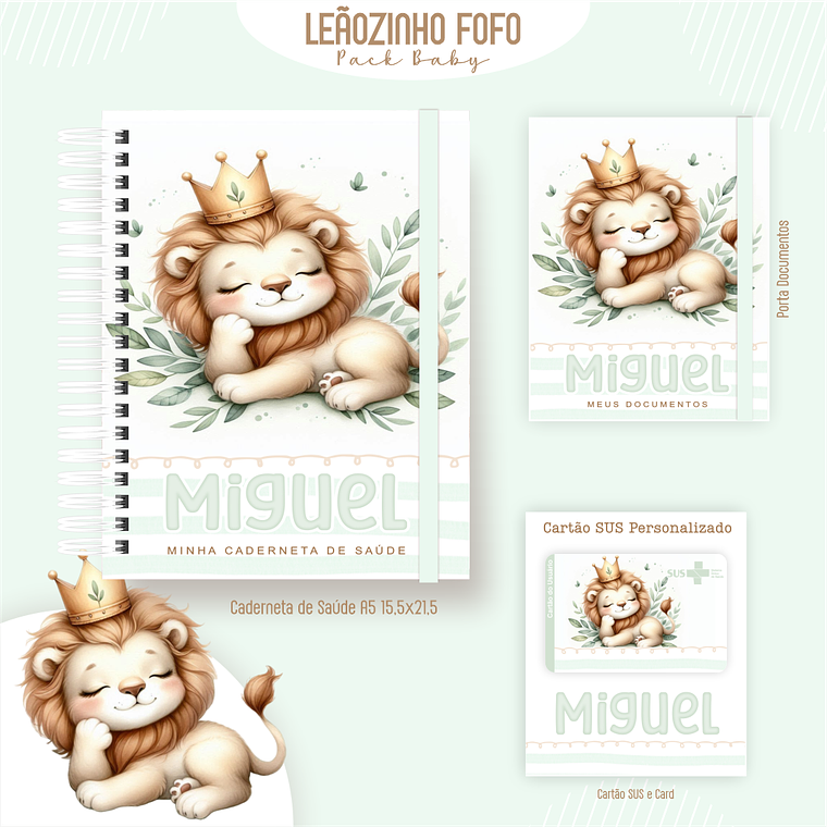 Arquivo Encadernação Baby Leãozinho Fofo 3