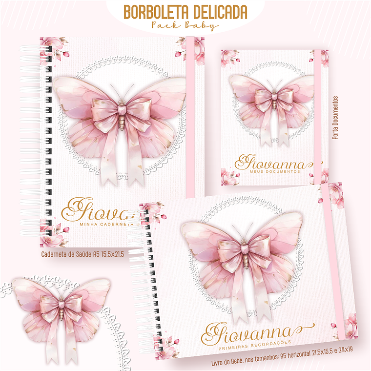 Arquivo Encadernação Baby Borboleta Delicada 1