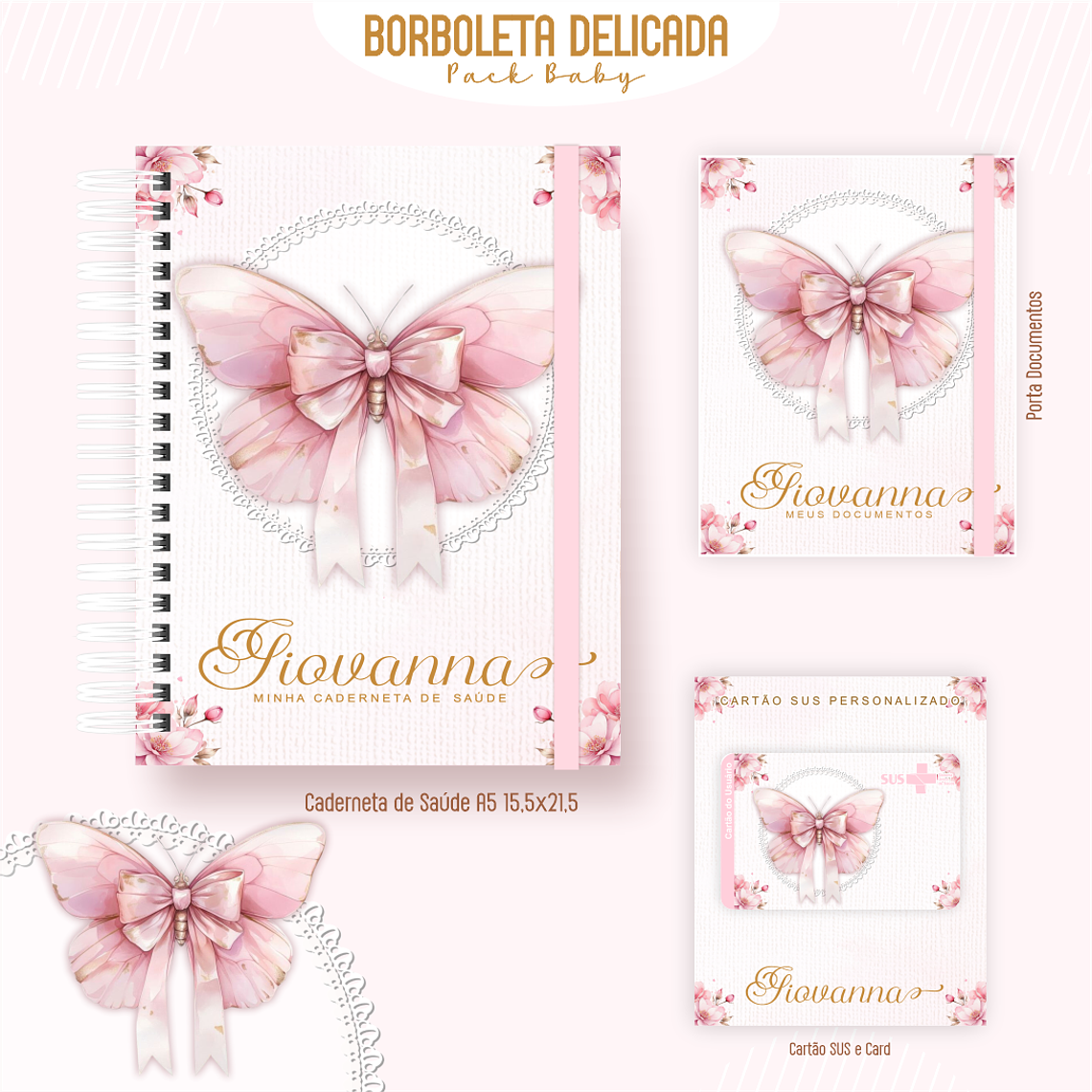 Arquivo Encadernação Baby Borboleta Delicada 3