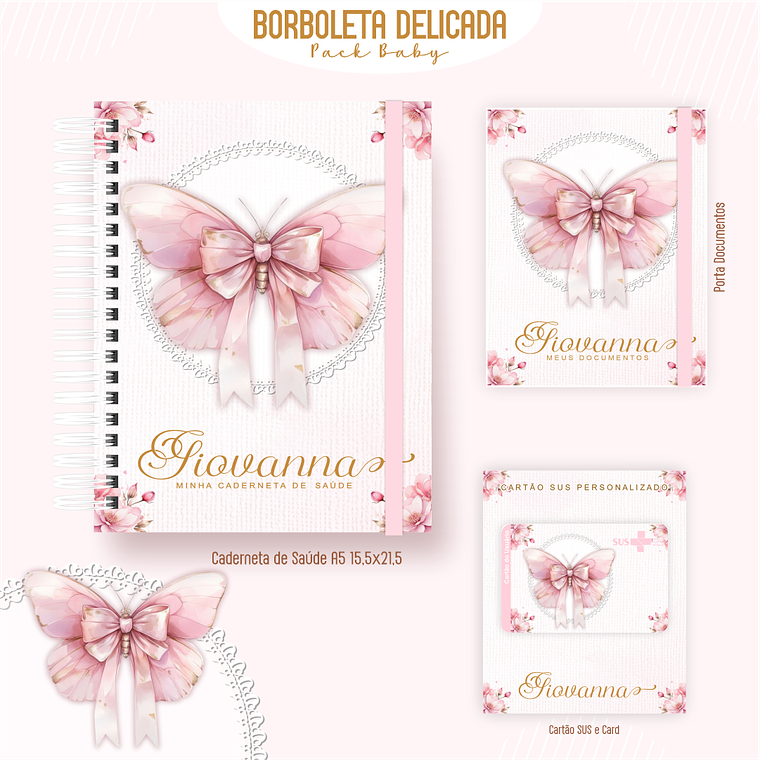 Arquivo Encadernação Baby Borboleta Delicada 3
