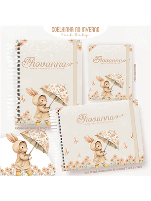 Arquivo Encadernação Baby Coelhinha no Inverno
