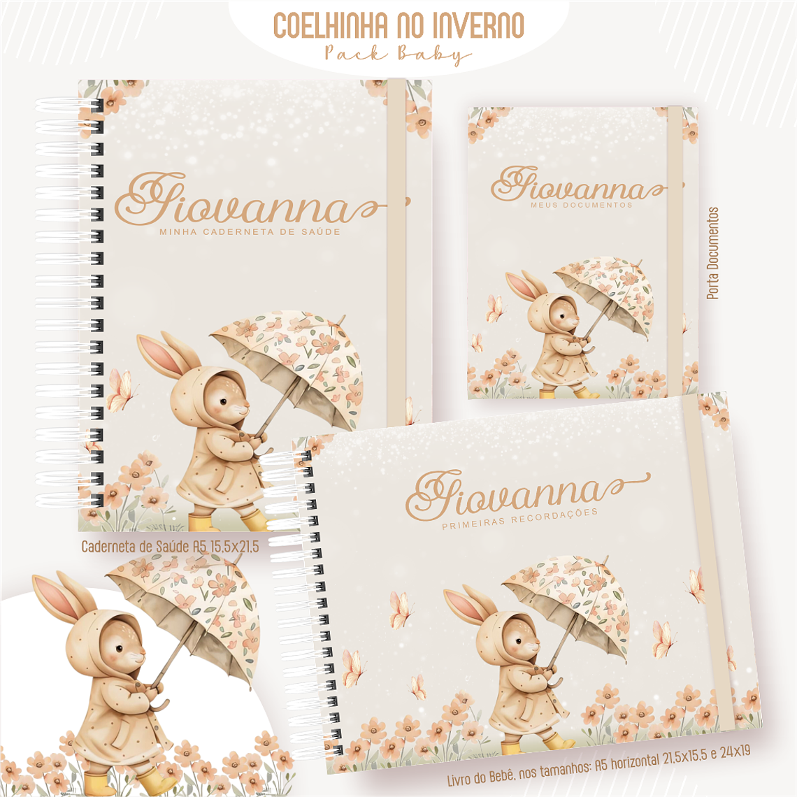 Arquivo Encadernação Baby Coelhinha no Inverno 1