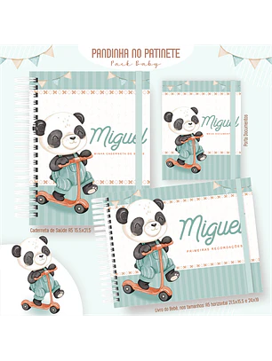 Arquivo Encadernação Baby Panda no patinete