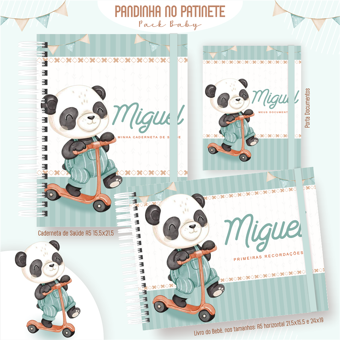 Arquivo Encadernação Baby Panda no patinete 1
