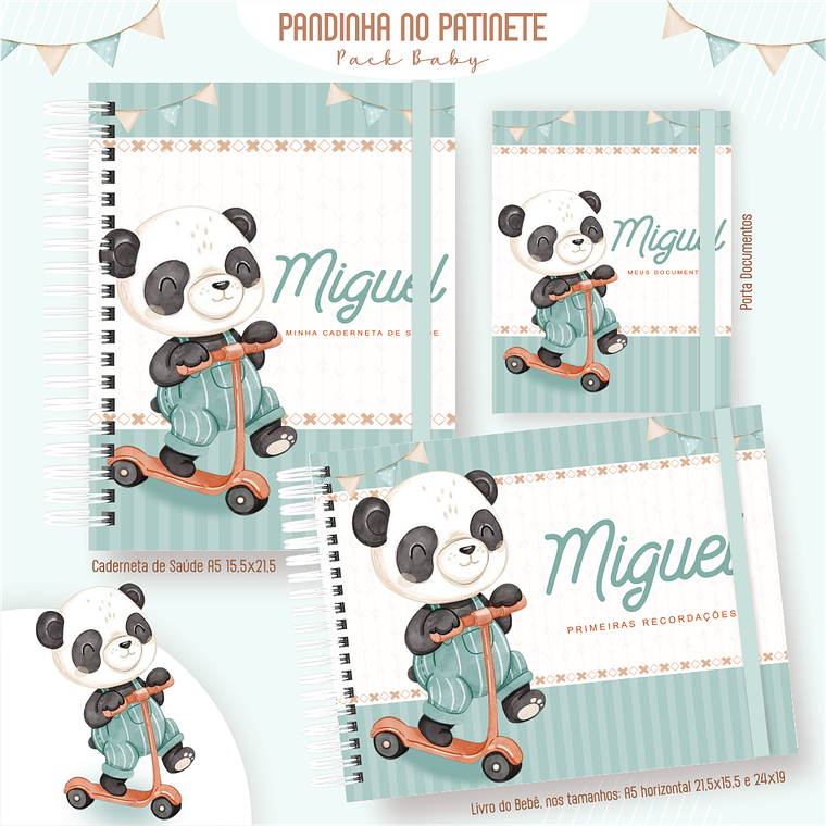 Arquivo Encadernação Baby Panda no patinete 1