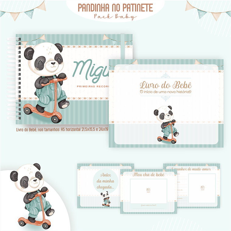 Arquivo Encadernação Baby Panda no patinete 3