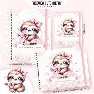 Arquivo Encadernação Baby Preguiça Cute