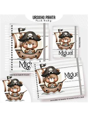 Arquivo Encadernação Baby Ursinho Pirata