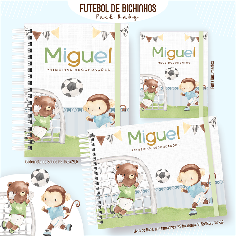 Arquivo Encadernação Baby Futebol de Bichinhos 1