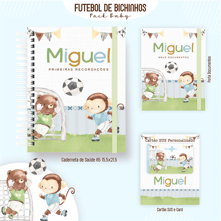 Arquivo Encadernação Baby Futebol de Bichinhos 2