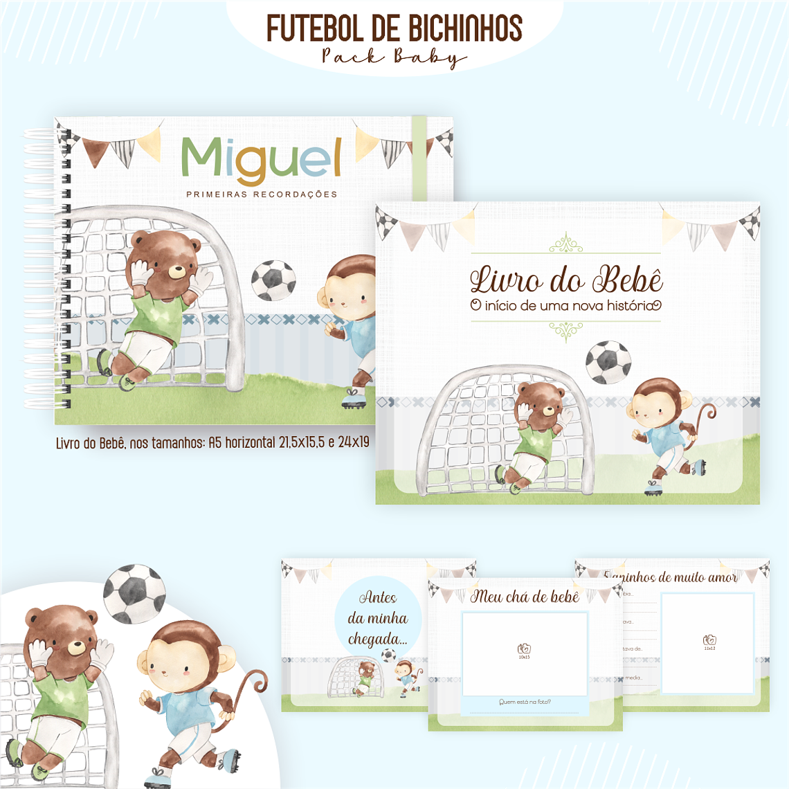 Arquivo Encadernação Baby Futebol de Bichinhos 4