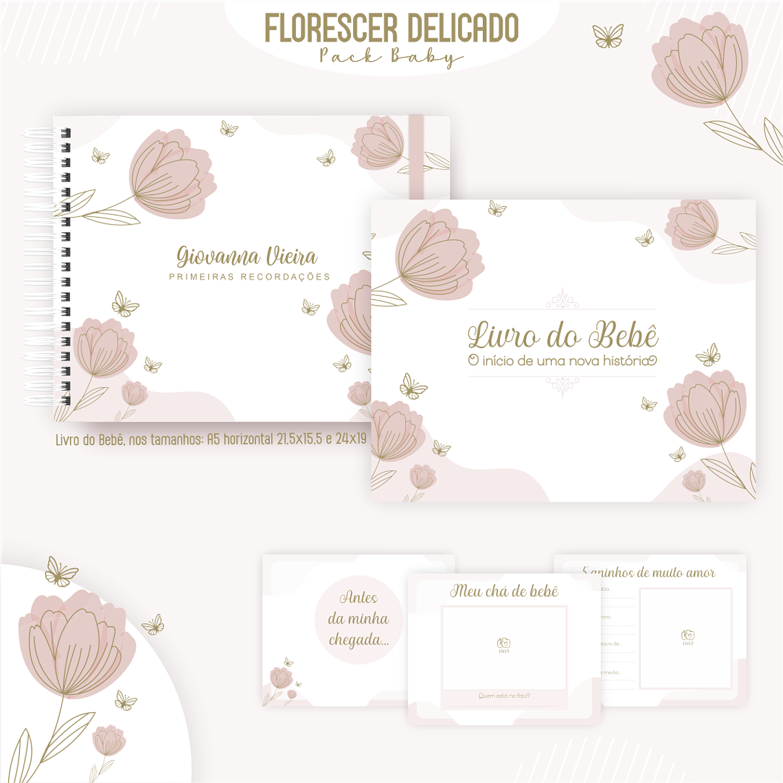 Arquivo Encadernação Baby  Florescer Delicado 4