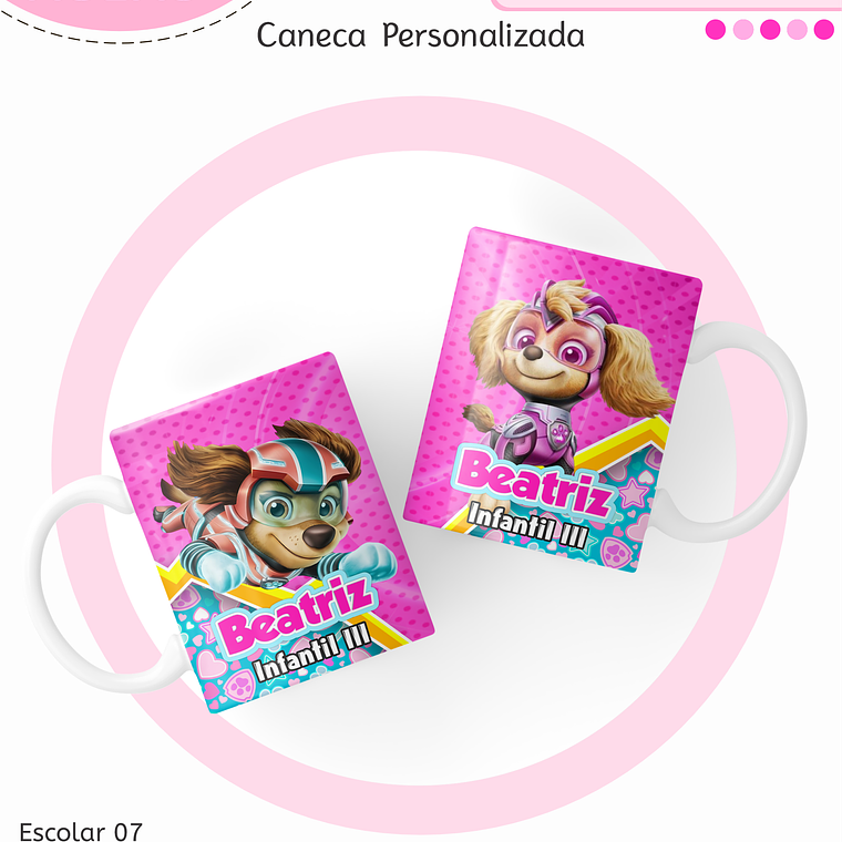 Arquivo Encadernação Kit Escolar - Patrulha Canina Menina 2