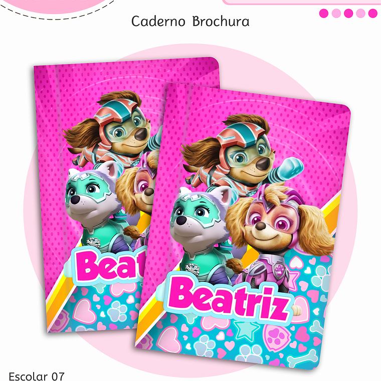 Arquivo Encadernação Kit Escolar - Patrulha Canina Menina 6