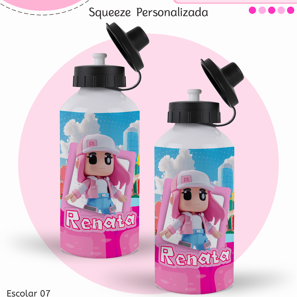 Arquivo Encadernação Kit Escolar - Roblox Menina 5