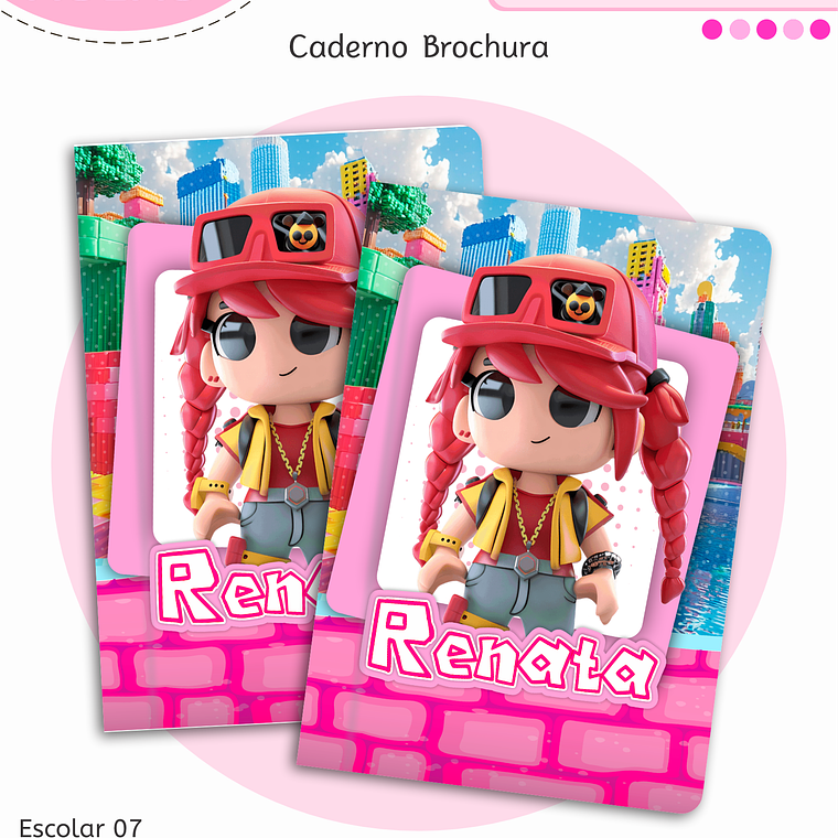 Arquivo Encadernação Kit Escolar - Roblox Menina 9