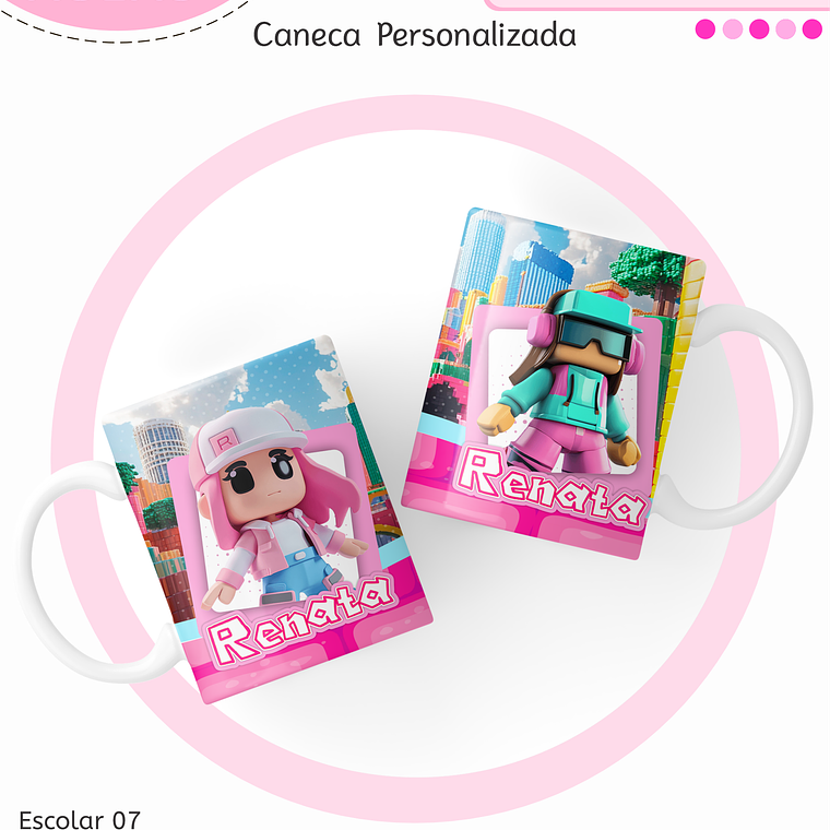 Arquivo Encadernação Kit Escolar - Roblox Menina 11
