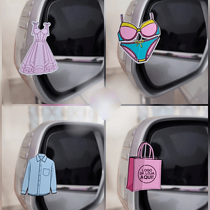 Arquivo de Corte Card Retrovisor  Loja de Roupas 