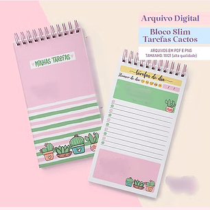 Arquivo Bloco Díario Slim Cactos