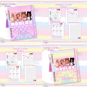 ARQUIVO CADERNO ROBLOX MENINA
