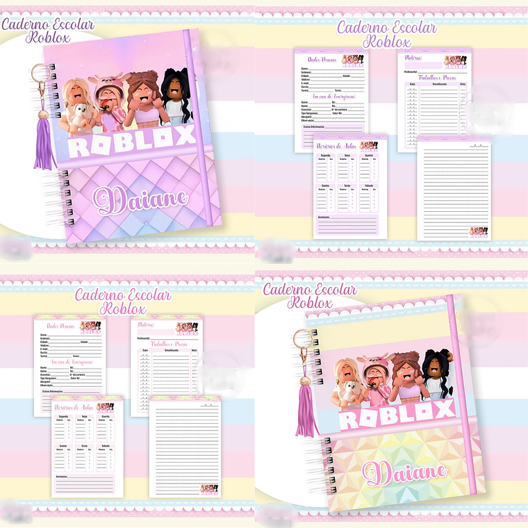 ARQUIVO CADERNO ROBLOX MENINA 1