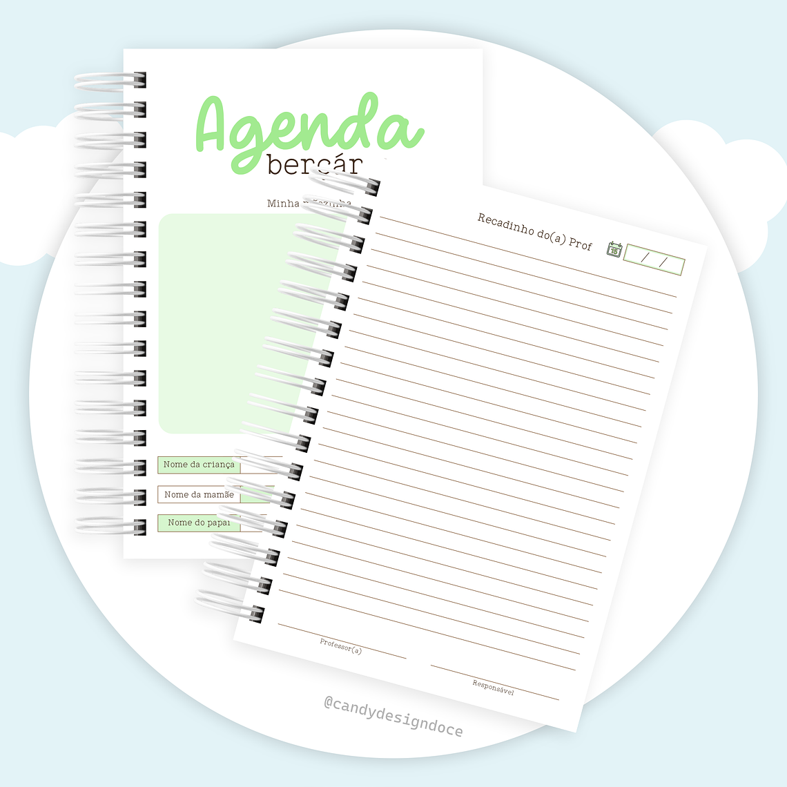 Kit Digital - Agenda berçário Permanente 2