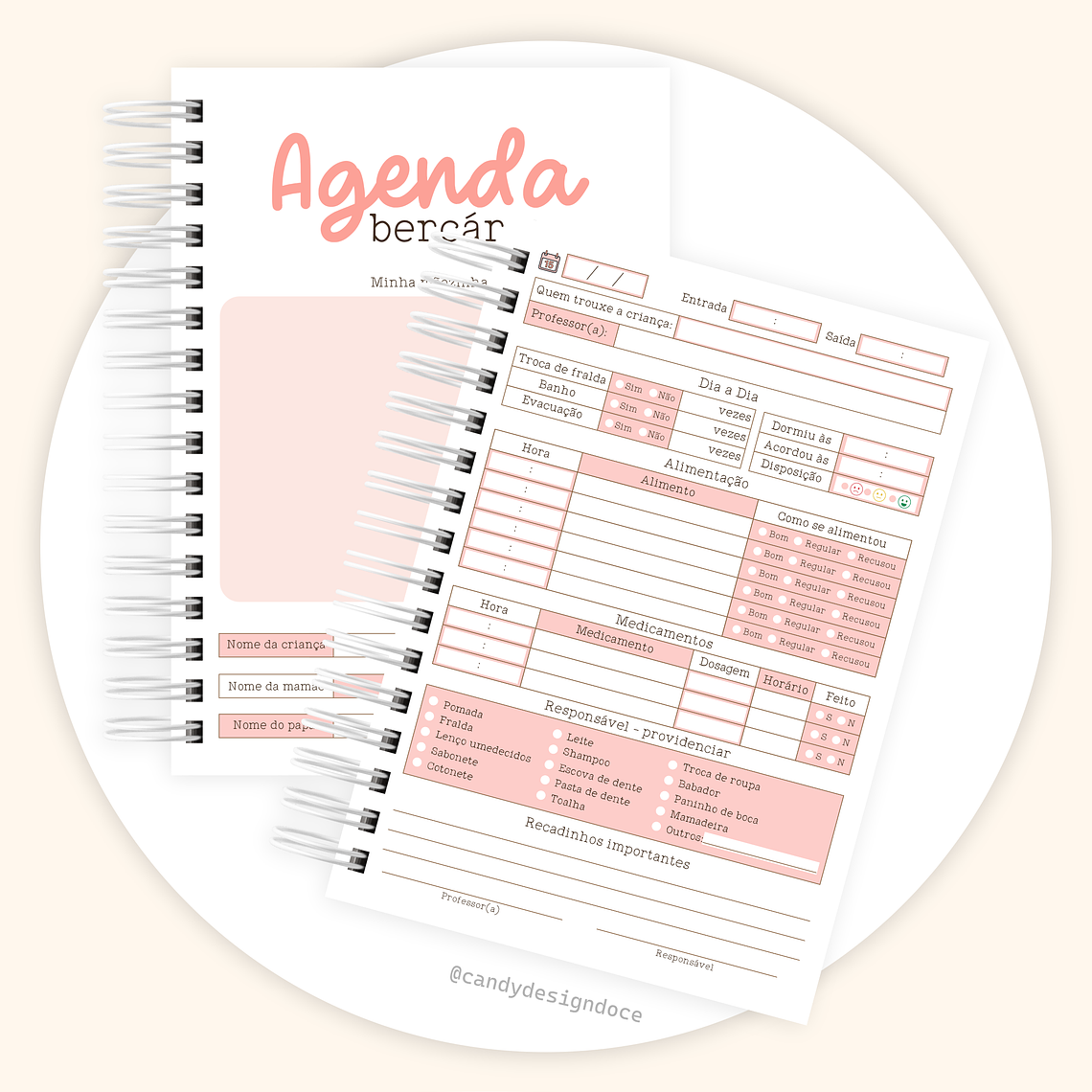 Kit Digital - Agenda berçário Permanente 4