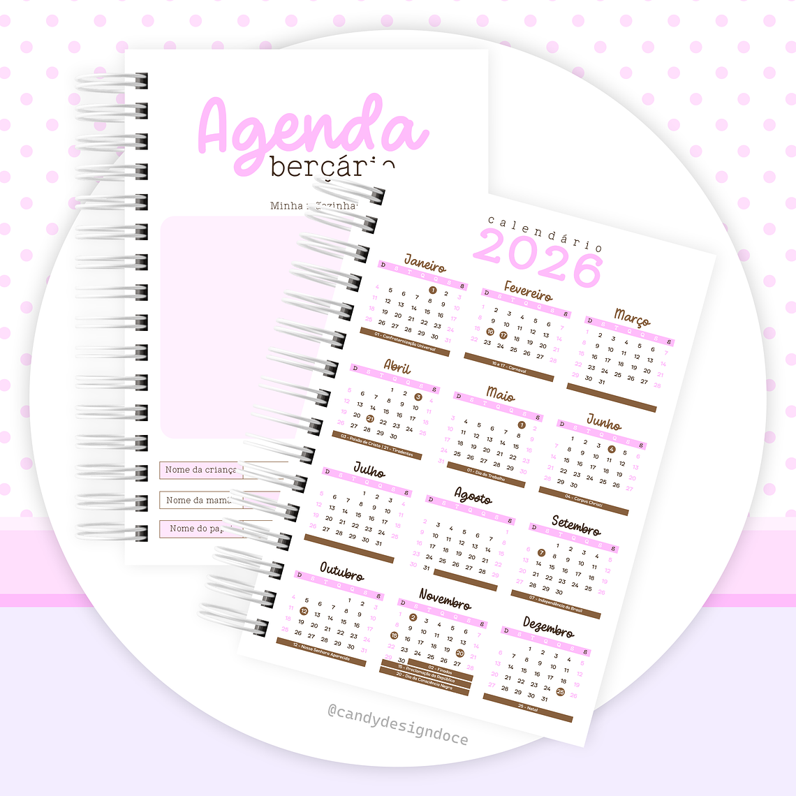 Kit Digital - Agenda berçário Permanente 5