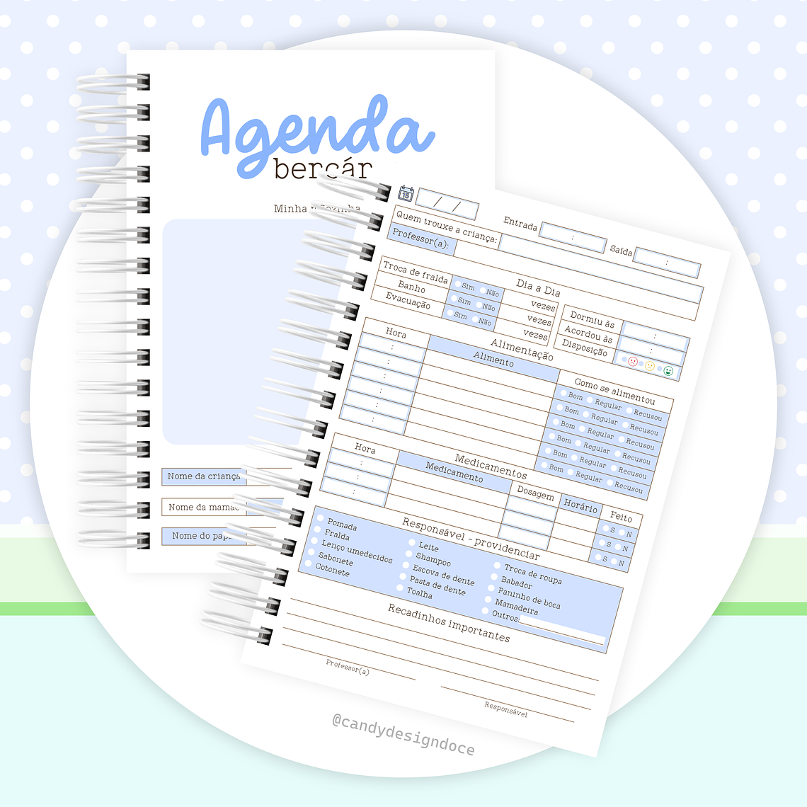 Kit Digital - Agenda berçário Permanente 7