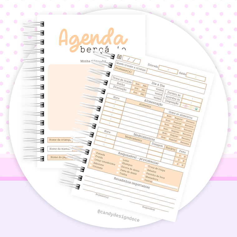 Kit Digital - Agenda berçário Permanente 11