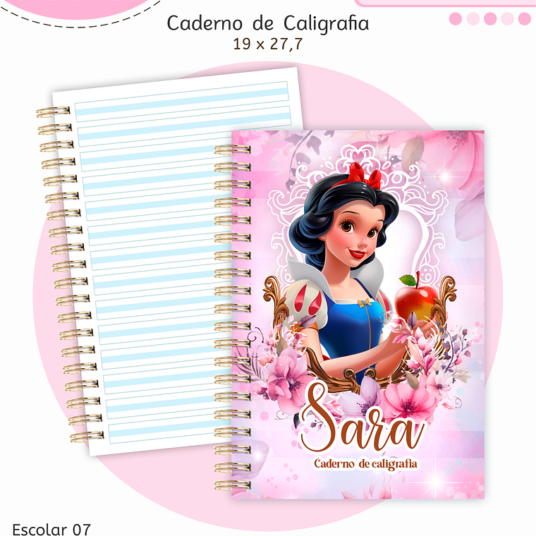 Arquivo Encadernação Kit Escolar - Princesas 2