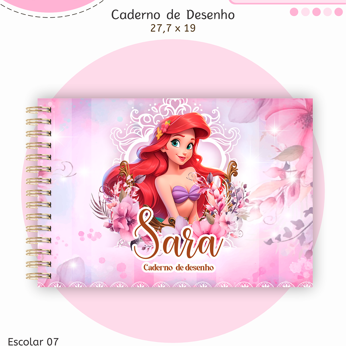 Arquivo Encadernação Kit Escolar - Princesas 4
