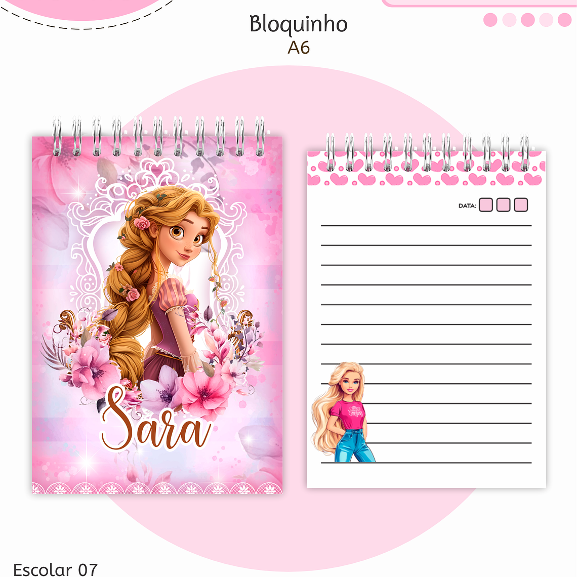 Arquivo Encadernação Kit Escolar - Princesas 10