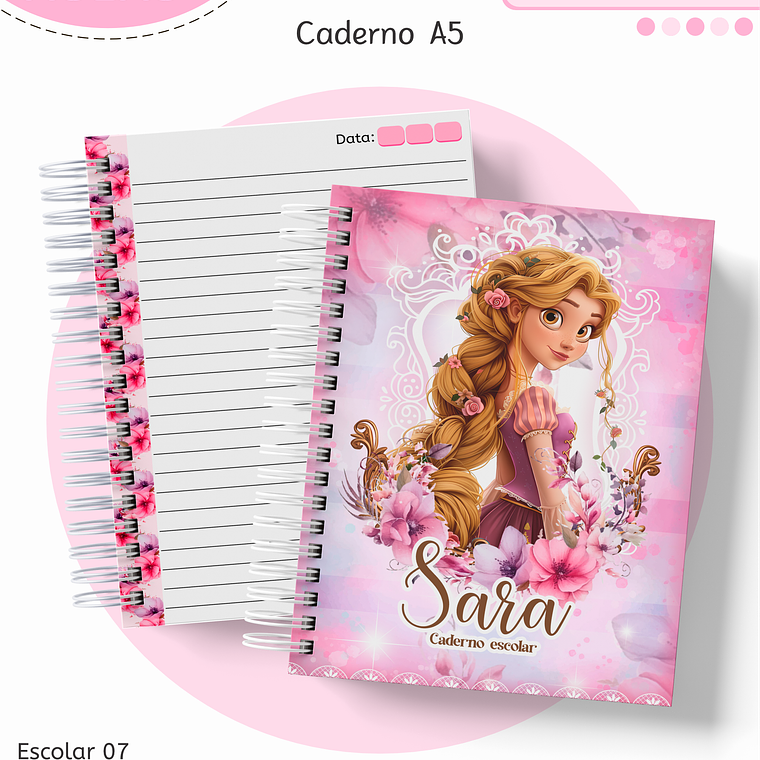 Arquivo Encadernação Kit Escolar - Princesas 12