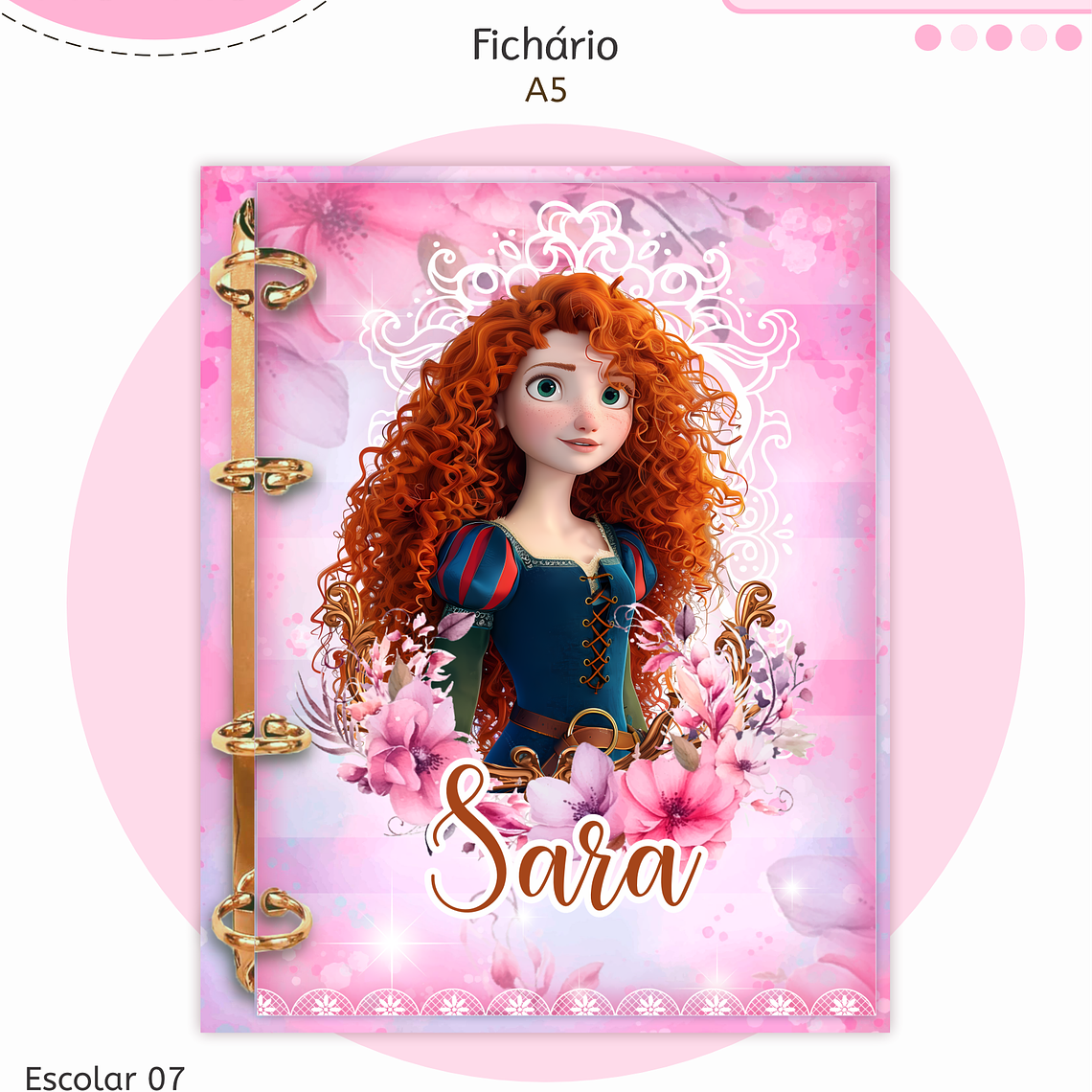 Arquivo Encadernação Kit Escolar - Princesas 13