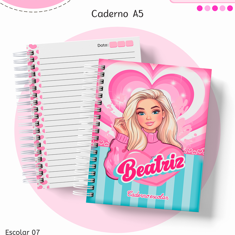 Arquivo Encadernação Kit Escolar - Barbie 7