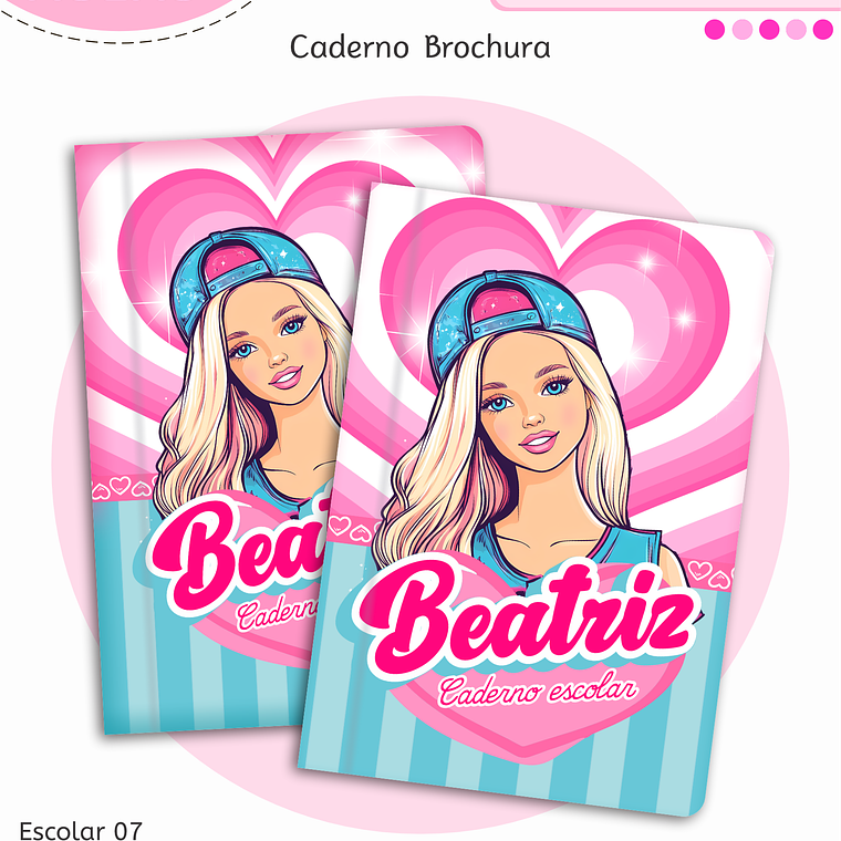 Arquivo Encadernação Kit Escolar - Barbie 8