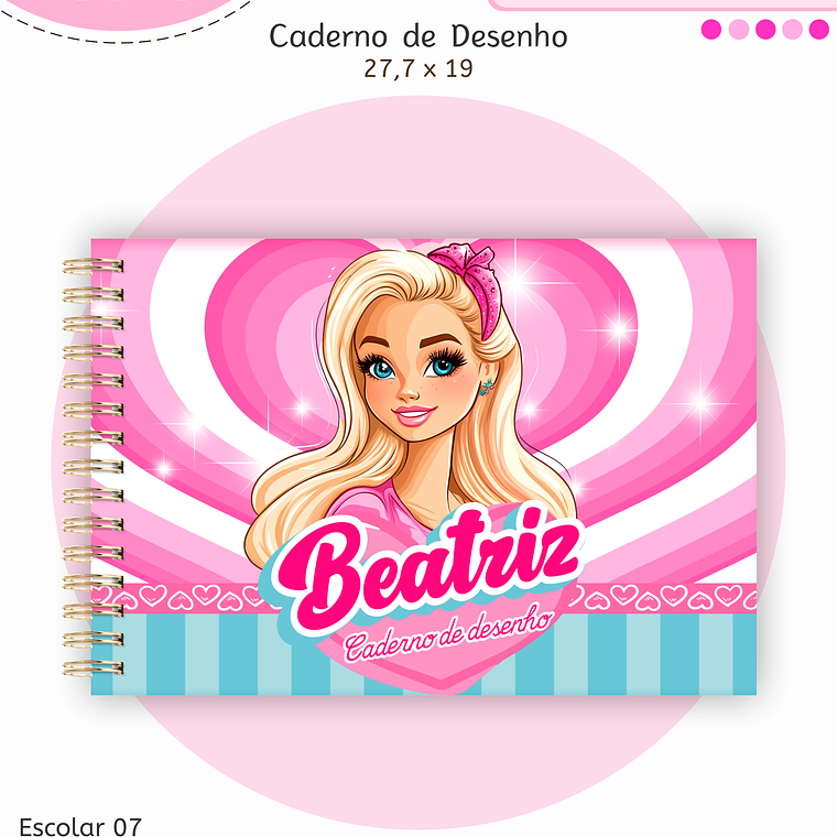 Arquivo Encadernação Kit Escolar - Barbie 9