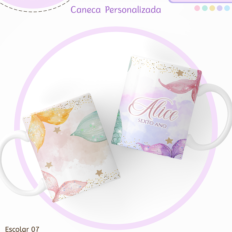 Arquivo Encadernação Kit Escolar - Sereia 7