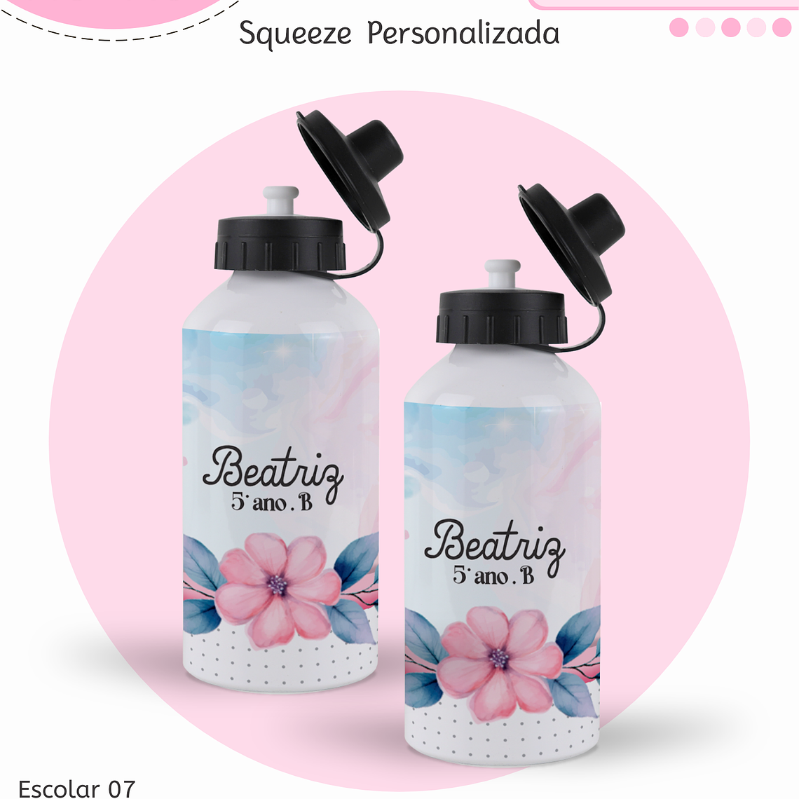 Arquivo Encadernação Kit Escolar - Floral 6
