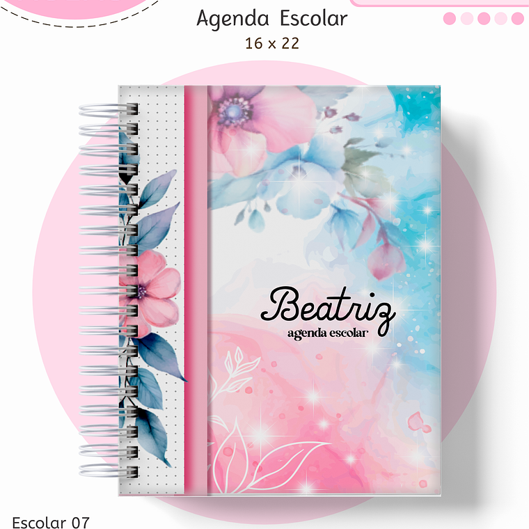 Arquivo Encadernação Kit Escolar - Floral 8
