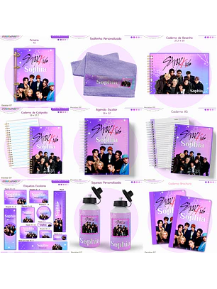 Arquivo Encadernação Kit Escolar - Stray kids