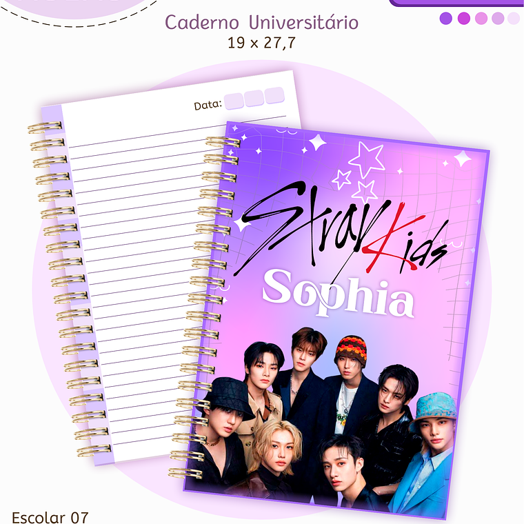 Arquivo Encadernação Kit Escolar - Stray kids 2