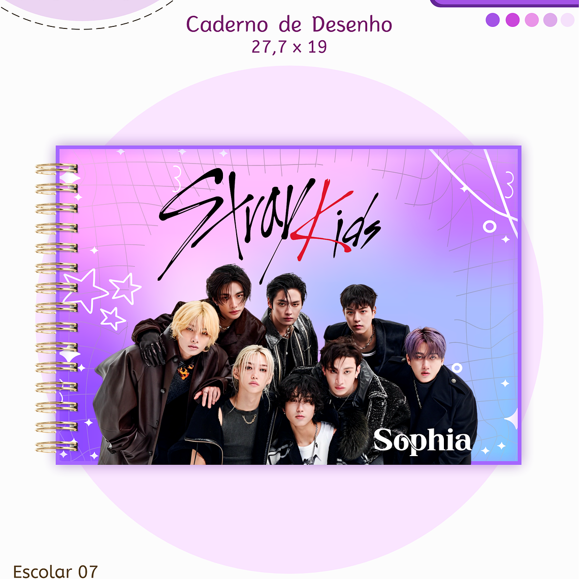 Arquivo Encadernação Kit Escolar - Stray kids 7