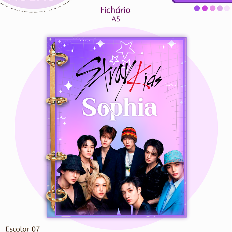 Arquivo Encadernação Kit Escolar - Stray kids 11