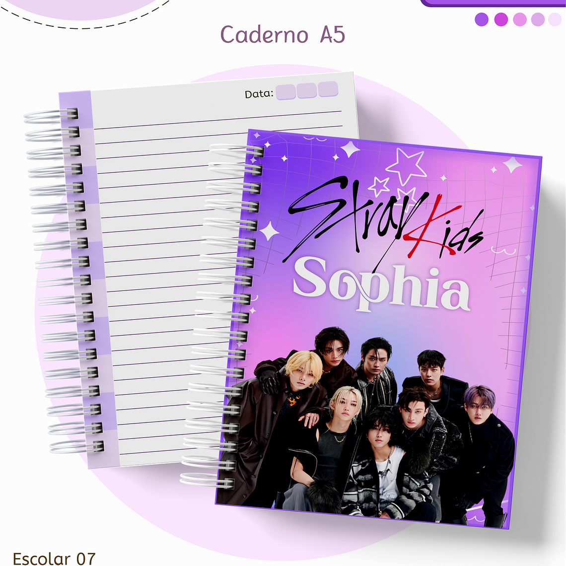 Arquivo Encadernação Kit Escolar - Stray kids 12