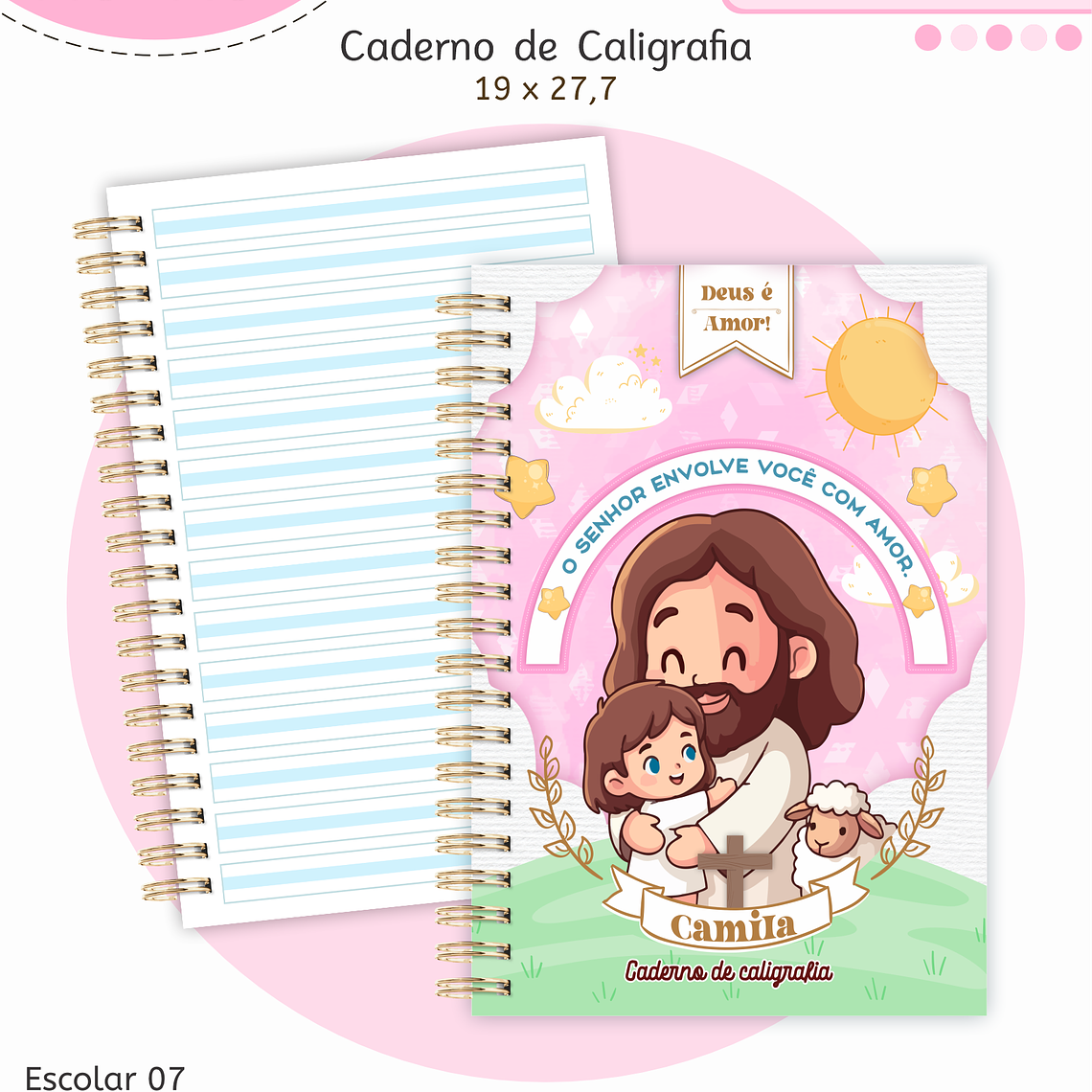 Arquivo Encadernação Kit Escolar - Cristão Menina 4