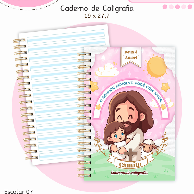 Arquivo Encadernação Kit Escolar - Cristão Menina 4