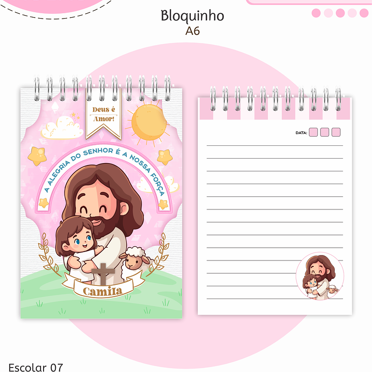 Arquivo Encadernação Kit Escolar - Cristão Menina 6
